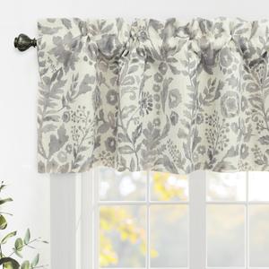 DriftAway Julia Lined Valance Double Layer Thermal Insulated Room Darkening Blackout Valances 3 Inch Rod Pocket Window Valance for Bathroom Living Room 52 Inch by 18 Inch Linen Gray