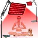 Red Light Therapy for Face Body Use, 3 in 1 Chip 940nm Red Infrared Light Therapy Lamp for Full Body, Extra Large High Power Panel, Adjustable Stand & Timer for Home Office Relaxation