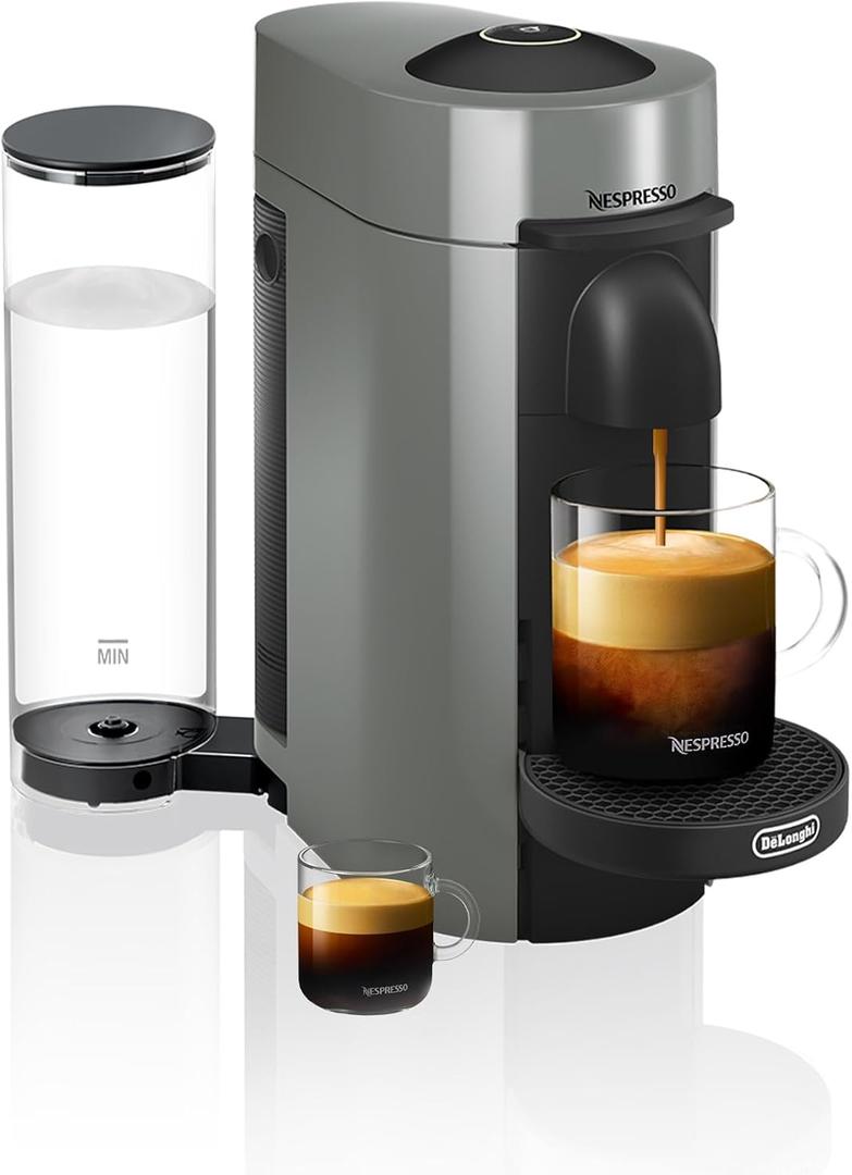 De'Longhi Nespresso Vertuo Plus Coffee and Espresso Maker by De'Longhi, Grey, Machine Only