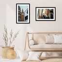 11x17 Picture Frames Set of 5, Black Photo Frames with 9x15 Mat for Photos, Posters, Prints, Wall Mounting Display, Shatter-Resistant Plexiglass Front