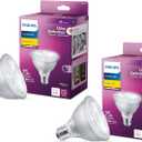 PHILIPS LED 75W PAR30 2-Pack Ultra Definition Bright White (3000K) 850 Lumen (10.5W = 75W) Dimmable Flicker-Free Light Bulbs