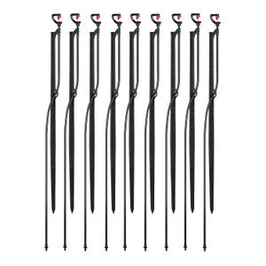Drip Irrigation Micro Spray Emitter on 20 inch Stake with 1/4" Tubing and Barbed Coupler 180 Half Circle Pattern, 8.5 Spraying Distance