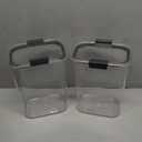 Rubbermaid Brilliance BPA-Free Food Storage Containers with Lids Airtight Kitchen and Pantry Organization Set Includes 2 Containers and Scoops Clear 16 cups