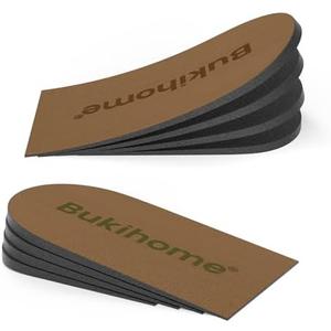 Adjustable Heel Lift Inserts for Shoes - Bukihome Orthopedic Shoe Lift for Uneven Legs 4 Layers Height Increase Insole for Heel Pain, Heel Spur, Achilles Tendonitis, Large