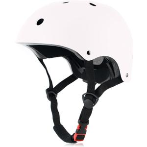 Kids Bike Helmet, Adjustable and Multi-Sport, from Toddler to Youth, 3 Sizes (Small: 18.9" - 21.3", Snow)