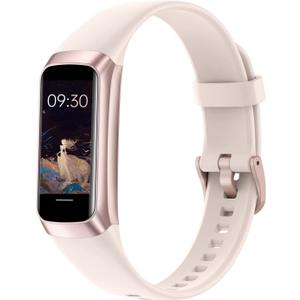 Fitness Tracker with 24/7 Heart Rate Blood Oxygen Sleep Monitor,Activity Tracker with 1.1" AMOLED Touch Color Screen, Multiple Sport Modes Step Counter,IP68 Waterproof for Women Men, Rose Gold