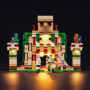 LocoLee LED Light Kit Compatible with Lego The Iron Golem Fortress 21250, 2023 Upgraded Creative Lighting Set Accessories Compatible with Lego 21250 Building Set (Lights Only, No Models)