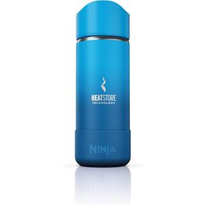 Ninja, Travel Mug, Sip Perfect 16oz, Brings Hot Drinks to Sippable Temperature in Minutes, Stainless Steel, Leak Proof, Dishwasher Safe, Metal, Insulated Tumbler, Tropical Blue, DW1603SB
