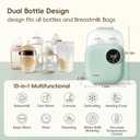 Felizbebe Bottle Warmer for Breastmilk, 11-in-1 Double Bottle Warmer Large Touchscreen with Night Light, Detachable for Easy Cleaning & Accurate Temperature Control, Timer, Milk Warmer for Baby