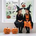 6 Sheet Halloween Window Clings, 11.81x7.87in Glass Window Decoration Stickers with Vintage Ghost Evil Pumpkin Bat for Halloween Party Supplies