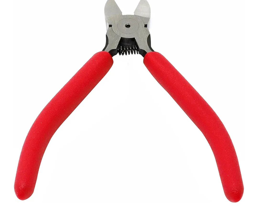 iexcell 6" Flush Cutter Side Cutter Wire Cutter Pliers Nippers Repair Tool, Red, Chrome-Vanadium Steel