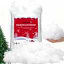 Tisspoms 4LB Christmas Fake Snow Cotton, Fluffy Artificial Snow Fiber Faux Snow Cotton Craft for Xmas Tree Christmas Winter Indoor Mantle Village Nativity Set Home Decoration Winter Party