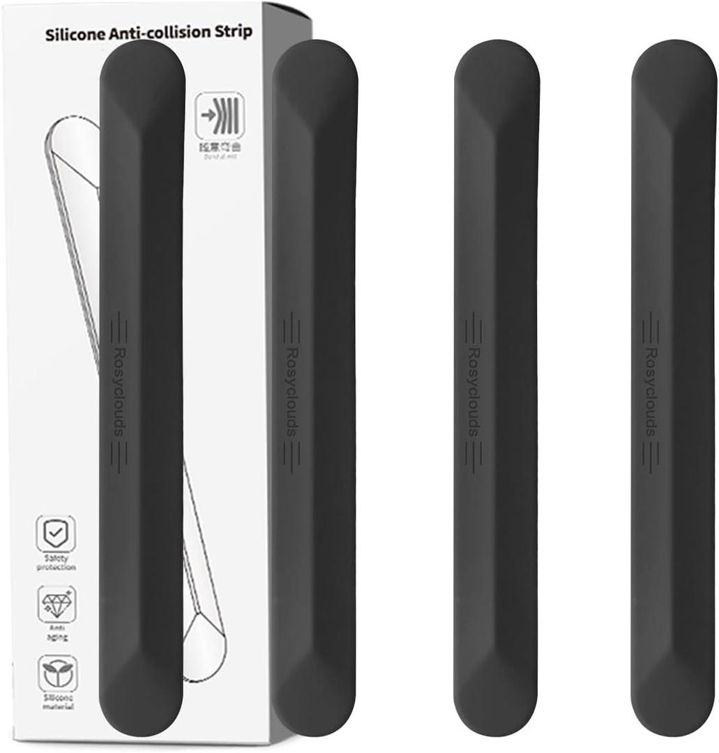muekzu Silicone Car Door Edge Guard Trim Molding Crash Scratch Protector Scratch Guard for Car, Sedans,Truck,SUV 4PCS (Black)