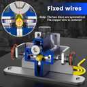 Nelyrho Manual Wire Stripper Machine, 15-1/0 AWG Portable Wire Stripping Machine, Craftsman Wire Stripping Tool for 1.45-8.25 mm Copper Scrap Wire Recycling, 4 Channel Cable Stripper