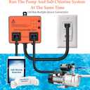 Above Ground Pool Timer, Ortis Smart Pool Timer with One-Button Operation, for Swimming Pools, Filters, Pumps, and Landscape Lights Black