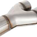 Stainless Steel Exhaust Y Pipe, 3" Single to 3" Dual Exhaust Adapter Connector for Car and Truck, 10" Overall Length, Weld-On, Universal