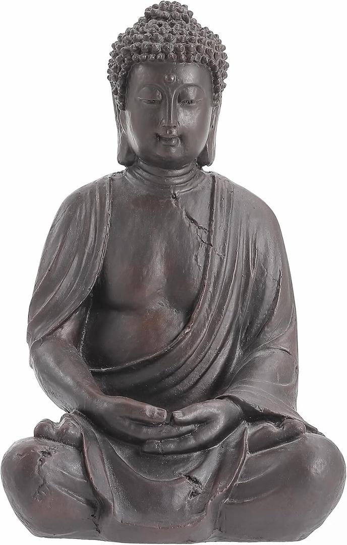 15" Buddha Statue Outdoor, Buddha Statues for Home Decor Indoor, Zen Decor Buda Garden Statues for Yard, Patio Gift