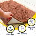 Muddy Mat® | Super Water Absorbent Door Mat Indoor, Microfiber Quick Dry Chenille Entryway Rug, Slip Resistant Front Door Mat, Indoor Mats for Entryway, Machine Washable Pet Rug, Peach 48" x 72"