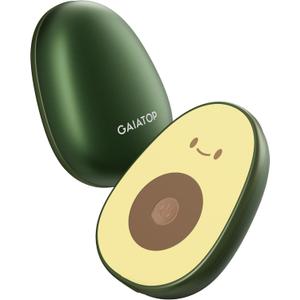 Gaiatop Hand Warmers Rechargeable 2 Pack, Magnetic 3 Settings Fast Heating Avocados Shape, Electric Portable Pocket Heater, Reusable Hot Hands Gifts for Women Men Outdoor Camping Hunting Golf (Smiling Face)