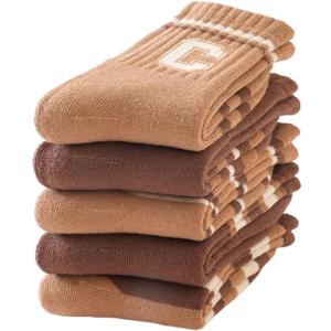 Children's Hiking Socks for Toddlers Boys Girls Winter Warm Thick Insulated Boot Liners Crew 5 Pairs Breathable (XL)