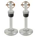 AR-PRO (2-Pack) Replacement Snow Plow Skid Shoes for ATV UTV Blades, Fits 5/ 8" Shaft – Compatible with Moose Plows – Includes Pins, Rubber Bumpers, Washers – Replaces 100-3133, 4501-0702 etc