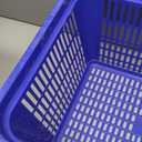 SSWBasics Blue Plastic Shopping Basket with Handles - Essential Shopping Baskets for Retail Store Use, Durable and Convenient Shopping Baskets for Customers