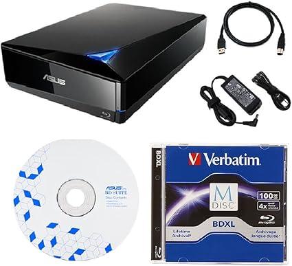 ASUS Powerful Bluray Drive with 16x Writing Speed and USB 3.0 for Both Mac/PC Optical Drive BW16D1XU