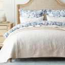 EVERGRACE 100% Cotton Paisley Quilt Set, King Size 3 Piece Set Prewashed Lightweight Bedspread with 2 Shams, Soft & Breathable Matelasse Coverlet for All-Season Comfort, Ivory Cream | Paisley Stitch, 100% Cotton, Pre Washed, Oeko-Tex Certified, Soft, Lightweight