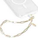 Case-Mate Phone Charm with Champagne Link Chain - Detachable Lanyard, Hands-Free Wrist Strap, Adjustable Phone Strap Grip for Women - iPhone 17 Pro Max/16 Pro Max/15/14/13/S25 Ultra/S24 - Champagne