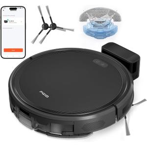 Robot Vacuum and Mop Combo, 2 in 1 Mopping Robotic Vacuum Cleaner w Schedule,Robot Vacuum Self Emptying App/Remote,5000Pa Strong Suction, Slim, Ideal for Hard Floor, Pet Hair (F7s)