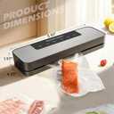 Vacuum Sealer for Food,Food Vacuum Sealer Machine Portable Compact with Auto Seal, Dry & Moist Modes for Sous Vide, Meal Prep, Marinator, Food Storage & Leftovers, Includes Vacuum Sealer Bags(silver)