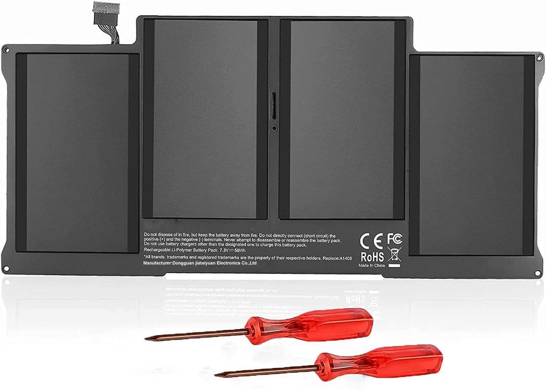 A1377 A1405 A1496 Laptop Battery Replacement for Mac Book Air 13 inch A1466 A1369 (2017, Early 2015, Early 2014, Mid 2013, Mid 2012, Mid 2011 and Late 2010 Version)(7.3V 50Wh)