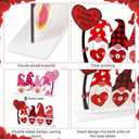 Galentines Day & Valentines Day Decorations Reversible Table Centerpiece Sign Wooden Gnome Decor for Home Office Mantle Desk Indoor Party Tiered Tray Kitchen Decor