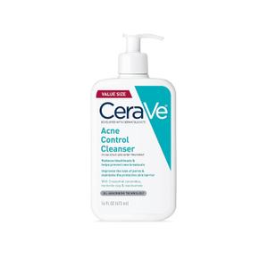 CeraVe Acne Control Cleanser, 2% Salicylic Acid Treatment Formulated With Niacinamide + Ceramides + Oil Absorbing Clay, Gentle Face Wash Helps Clear & Prevent Acne, Fragrance Free, 16 Ounce (16 Fl Oz (Pack of 1))