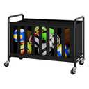 StorageWorks Ball Storage with Wheels, Ball Cart for Garage, Garage Sports Equipment Organizer with Hooks, Balls Organizer for Basketball, Football, Volleyball, Ball Storage(360L)