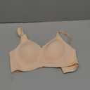 Vertvie Womens Seamless Bras No Underwire Supportive Wireless Push Up Full Coverage Bralette Comfort Scalloped T-Shirt Bra (Small, Nude Jacquard)