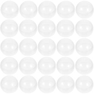 EXCEART 50pcs Transparent Shell Kids Claw Balls 1.77 inch Ball Pit Clear Empty Capsules Clear Round Prize Capsules Vending Grabber Multipurpose Plastic Toddler