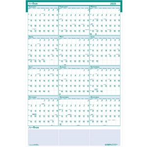 House of Doolittle 2025 Laminated Wipe Off Wall Calendar, Express Track, Reversible, 24 x 37 Inches, January - December (HOD392-25)