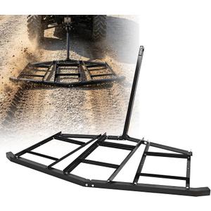 Driveway Drag, 74"-1 Heavy Duty Steel Driveway Drag Harrow with Pin-Style Hitch, Tow Behind Grader for ATV, UTV, Garden Lawn Tractors Adjustable Bars for Efficient Driveway Lawn Maintenance