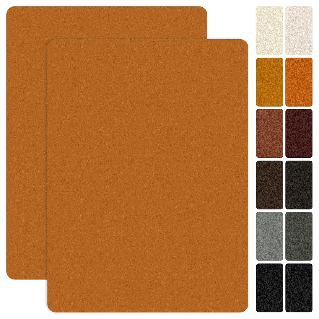 2PCS Leather Repair Patches, 8 * 11 Inch Self-Adhesive Leather Patch for Couch, Furniture, Car Seats(Camel) 2PCS Leather Repair Patches, 8 * 11 Inch Self-Adhesive Leather Patch for Couch, Furniture, Car Seats(Camel)