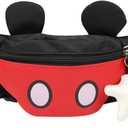 Kids Toddlers Cartoon Fanny Pack Waist Pack Cute Canvas Crossbody Purse Handbag with Mouse Ears for Boys Girls