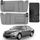 DIMEANI fit for Toyota Camry Sun Visor Replacement, fit for 2007 2008 2009 2010 2011 Toyota Camry and Hybrid Without Light, Driver&Passenger Side, 74310-06750-B0 74320-06780-B0 (2PCS-Gray)