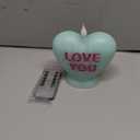 Sariiraw Valentine Heart Shaped Flameless Candle with Remote & Timer - Romantic LED Mood Light, Battery Operated for Valentine's Day, Anniversary & Home Decor (Green)