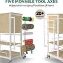 Wrapping Paper Storage & Organizer, Craft Cart with Ribbon & Gift Bag Storage, Wrapping Paper Organizer Holder(2 Wooden Drawers-Oak)