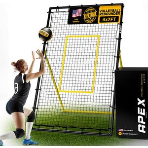 Adjustable Volleyball Rebounder Net 7x4 ft  Bounce Back Training Equipment with Angle Customization for Practicing Volleying, Bumping, Spiking  Durable & Portable with Travel Bag