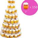 Jusalpha® 8 Tier Wedding Party Acrylic Round Cake Stand/Cupcake Stand Tower/Dessert Stand/Pastry Serving Platter/Food Display Stand for Big Event (8RF)