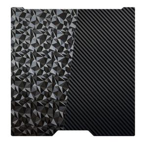 355x346mm Build Plate for Bambu Lab H2D/H2S,Double Sided PEO PET Flexible Removable Spring Steel Heated Printing Bed PlatformRemovable Heated Bed for H2D Combo/H2S(Carbon Fiber+Diamond)