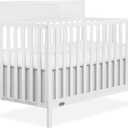 Dream On Me Ivy 5-in-1 Convertible Full-Size Baby Crib in White, GreenGuard Gold & JPMA Certified, 3 Mattress Heights, Converts to Toddler, Day & Full-Size Bed, Safe & Stylish Nursery, 54.5"L x 29.3"W x 42.3"H