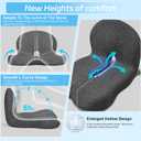 Truck Driver Seat Cushion, Memory Foam L-Shaped Ergonomic Cushion for Office Chairs, Comfort & Support for Long Sitting
