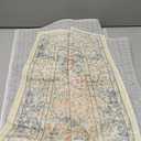 Large 3x4 Entryway Rug Indoor - Washable Non-Slip Low Pile Stain Resistance Ultra Thin Area Rug for Large Kitchen, Bedroom Beside Bed - Vintage Floral Botanical Beige Blue Decor